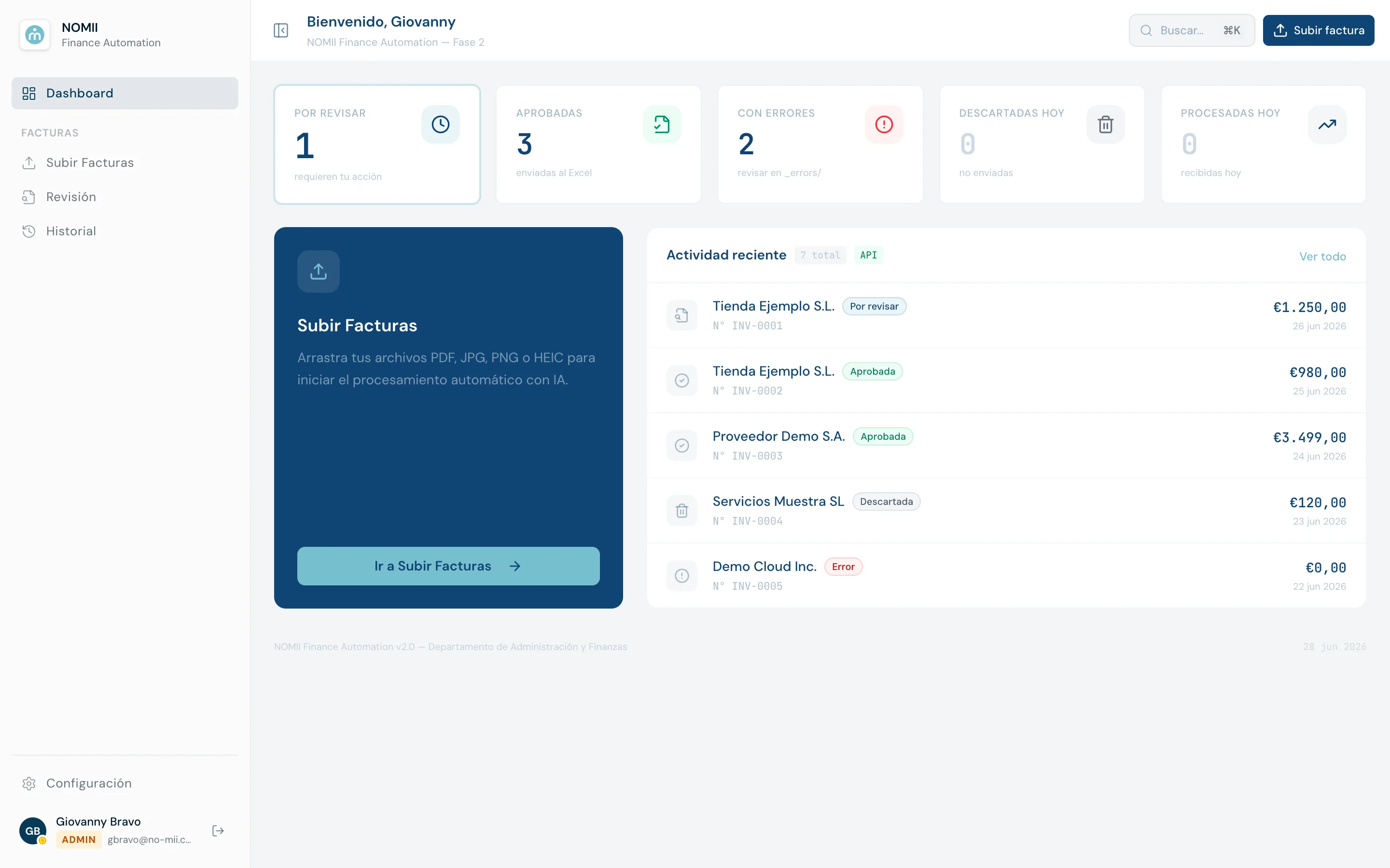 NO-MII Finance Automation